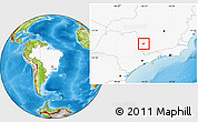 Physical Location Map of Cabo Verde, highlighted country