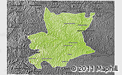 Physical 3D Map of Carlos Chagas, darken, desaturated