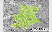 Physical 3D Map of Carlos Chagas, desaturated