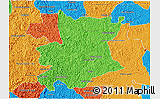 Political 3D Map of Carlos Chagas