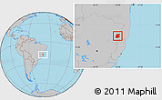 Gray Location Map of Carlos Chagas
