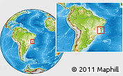 Physical Location Map of Carlos Chagas, highlighted parent region, within the entire country