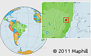 Political Location Map of Carlos Chagas