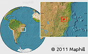 Satellite Location Map of Carlos Chagas