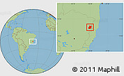 Savanna Style Location Map of Carlos Chagas