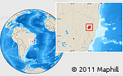 Shaded Relief Location Map of Carlos Chagas