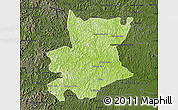Physical Map of Carlos Chagas, darken