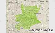 Physical Map of Carlos Chagas, shaded relief outside