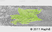 Physical Panoramic Map of Carlos Chagas, desaturated