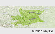 Physical Panoramic Map of Carlos Chagas, lighten