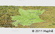 Physical Panoramic Map of Carlos Chagas, satellite outside