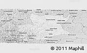 Silver Style Panoramic Map of Carlos Chagas