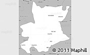 Gray Simple Map of Carlos Chagas