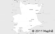 Silver Style Simple Map of Carlos Chagas