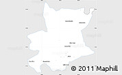 Silver Style Simple Map of Carlos Chagas, single color outside
