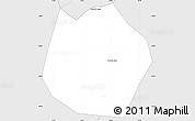 Silver Style Simple Map of Cascalho Rico