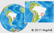 Physical Location Map of Conceicao R.Verd, highlighted country, within the entire country