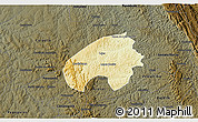 Physical 3D Map of Cordisburgo, darken
