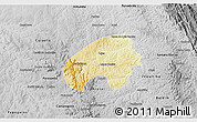 Physical 3D Map of Cordisburgo, desaturated