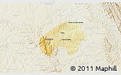 Physical 3D Map of Cordisburgo, lighten