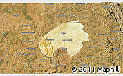 Physical 3D Map of Cordisburgo, satellite outside