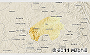 Physical 3D Map of Cordisburgo, shaded relief outside