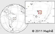 Blank Location Map of Cordisburgo