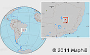 Gray Location Map of Cordisburgo