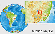 Physical Location Map of Cordisburgo
