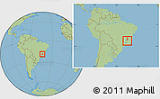 Savanna Style Location Map of Cordisburgo, within the entire country
