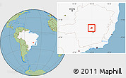 Savanna Style Location Map of Cordisburgo, highlighted country