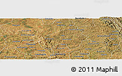 Satellite Panoramic Map of Cordisburgo