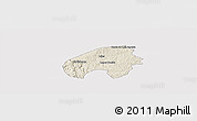 Shaded Relief Panoramic Map of Cordisburgo, cropped outside