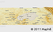 Shaded Relief Panoramic Map of Cordisburgo, physical outside