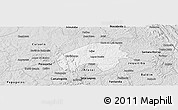 Silver Style Panoramic Map of Cordisburgo