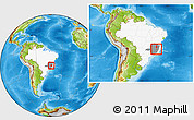 Physical Location Map of Divinolandia D, highlighted country, highlighted parent region, within the entire country