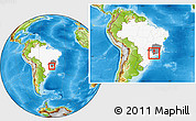 Physical Location Map of Eloi Mendes, highlighted country, highlighted parent region, within the entire country