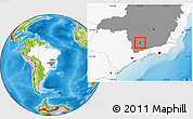 Physical Location Map of Eloi Mendes, highlighted country, highlighted parent region