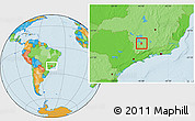 Political Location Map of Eloi Mendes