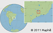 Savanna Style Location Map of Eloi Mendes