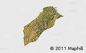 Satellite 3D Map of Itambacuri, single color outside