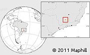 Blank Location Map of Itumirim, highlighted country