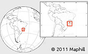 Blank Location Map of Itumirim, highlighted parent region, within the entire country