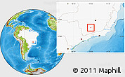 Physical Location Map of Itumirim, highlighted country