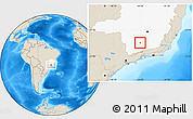 Shaded Relief Location Map of Itumirim, highlighted parent region
