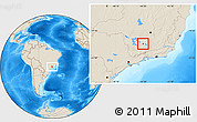 Shaded Relief Location Map of Itumirim