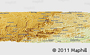 Physical Panoramic Map of Lima Duarte