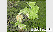 Physical 3D Map of Mantena, darken