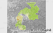 Physical 3D Map of Mantena, desaturated