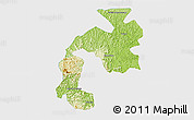 Physical 3D Map of Mantena, single color outside